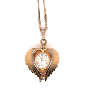 Vintage Incabloc Alpha gold watch chain necklace